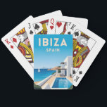 Retro Vintage Travel Ibiza Spain Seaside Landscape Casinokort<br><div class="desc">Celebrate the sun-drenched beauty of Ibiza with this vintage travel inspired card set. Capturing the island’s timeless Mediterranean charm in classic retro style,  this set is ideal for wanderlusters,  fans of vintage travel aesthetics,  and those chasing endless summer vibes.</div>