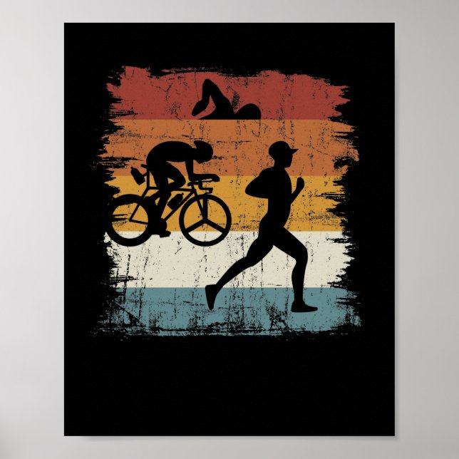 Retro vintage Triathlon Poster (Framsidan)