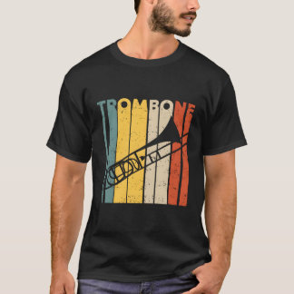 Retro Vintage Trombone Marching Band Trombonist I T Shirt
