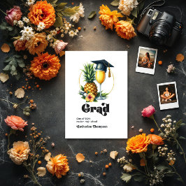 Retro Vintage Tropical Brunch Studenten Photo Meddelande