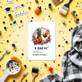 Retro Vintage Tropical Studenten Photo Meddelande