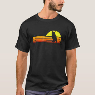 Retro Vintage Uggla Djurstumma T Shirt
