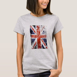 Retro Vintage Union Jack UK British Flagga T Shirt