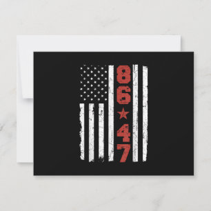 Retro Vintage USA flagga 86 47 Anti-Trump Inbjudningar