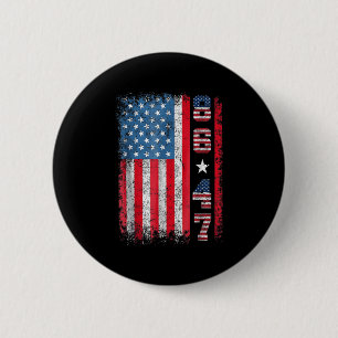 Retro Vintage USA flagga 86 47 Anti-Trump Knapp