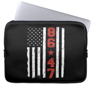 Retro Vintage USA flagga 86 47 Anti-Trump Laptop Fodral