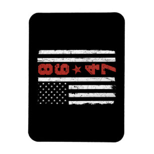 Retro Vintage USA flagga 86 47 Anti-Trump Magnet