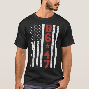 Retro Vintage USA flagga 86 47 Anti-Trump T Shirt