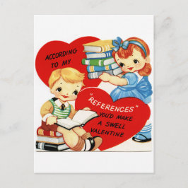 Retro Vintage Valentine bok roligt vycard Helg Vykort
