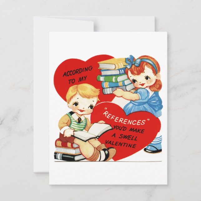 Retro Vintage Valentine Card Julkort (Framsida)