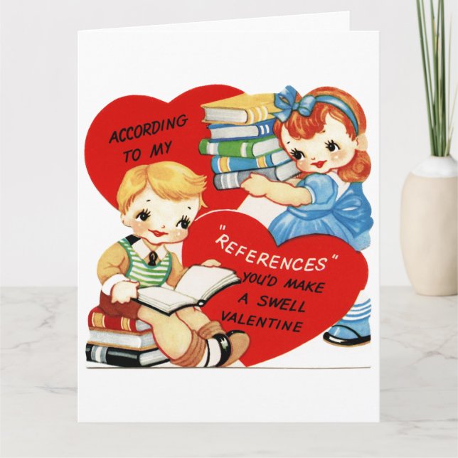 Retro Vintage Valentine Card Kort (Framsida)