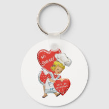 Retro Vintage Valentine Flicka Hi Sugar