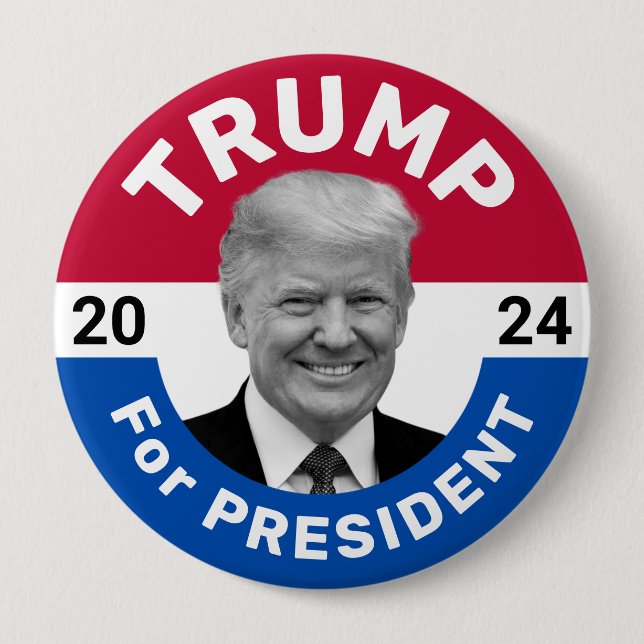 Retro Vintage Valrörelse Trump President Knapp (Framsida)