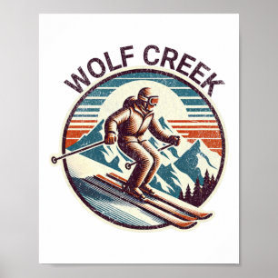 Retro Vintage Varg Bäck Colorado Ski Resort Winte Poster