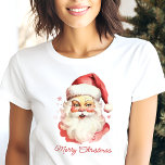 Retro Vintage Vattenfärg jultomten Ansikte jul T Shirt<br><div class="desc">Gå in i helgdag med den här vintagen julskjortan vid jul i ansikte. Den här skjortan har en charmerande vattenfärgsdesign i Jultomten och en festlig "God jul" hälsning, och ger dig nostalgisk glädje till din helgdag. Hälsning kan vara personlig, skapar det en utmärkt gåva till vänner eller familj. Det är...</div>