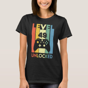 Retro Vintage Video Games Controller Level 49 Unlo T Shirt