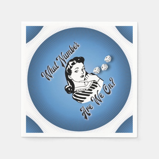 Retro Vintage, vilket nummer är vi på? Pappersservett (Framsidan)