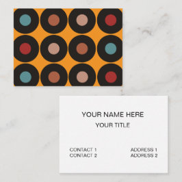 Retro Vintage Vinyl Record Dj Deejay Musician Visitkort