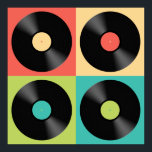 Retro Vintage Vinyl Record Pop Art Poster<br><div class="desc">Vintage vinylpostsamling.</div>