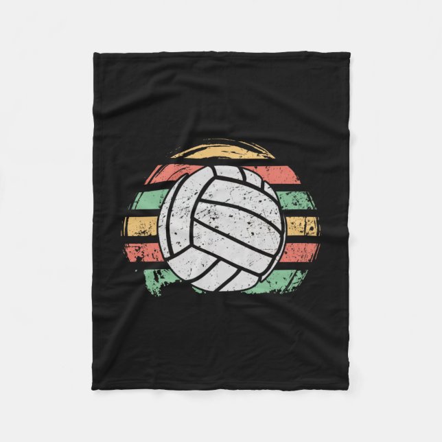 Retro Vintage Volleyball Fleecefilt (Framsidan)