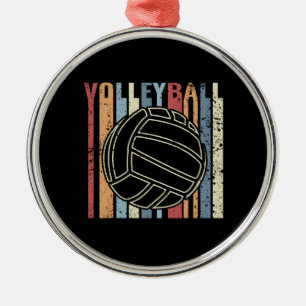 Retro Vintage Volleyball Julgransprydnad Metall
