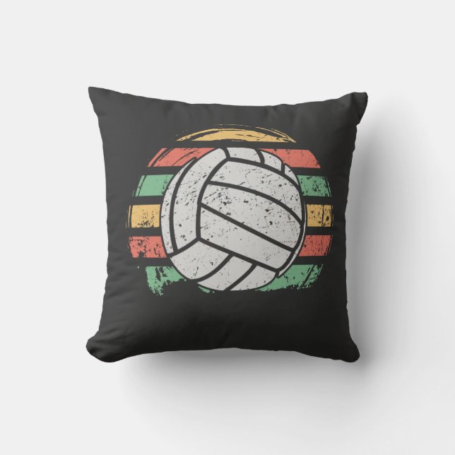 Retro Vintage Volleyball Kudde (Framsida)