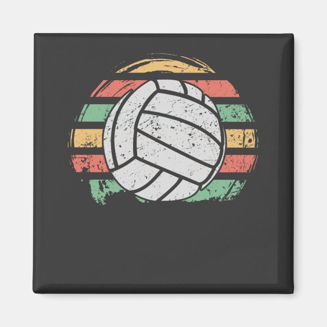 Retro Vintage Volleyball Magnet (Framsidan)