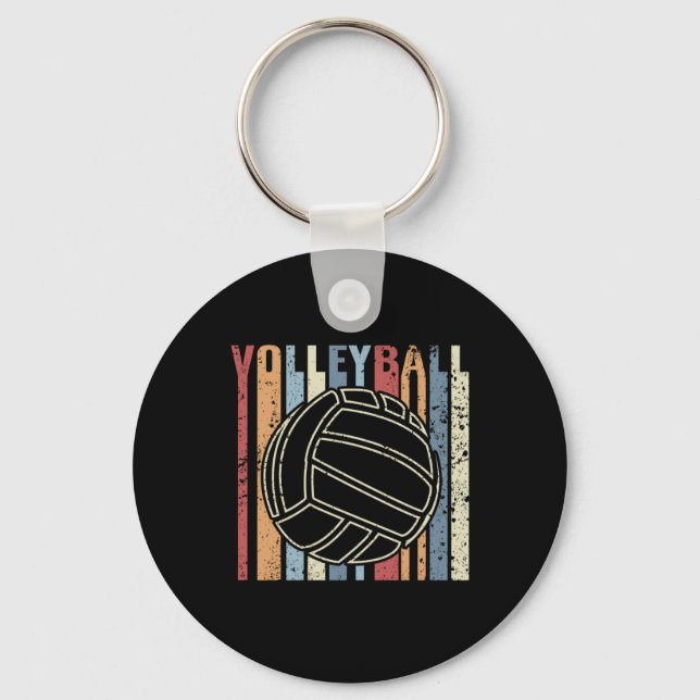Retro Vintage Volleyball Nyckelring (Framsida)