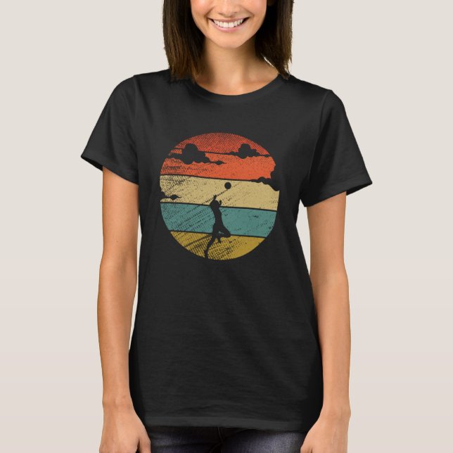 Retro vintage Volleyball-spelare T Shirt (Framsida)
