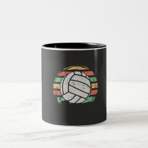 Retro Vintage Volleyball Två-Tonad Mugg