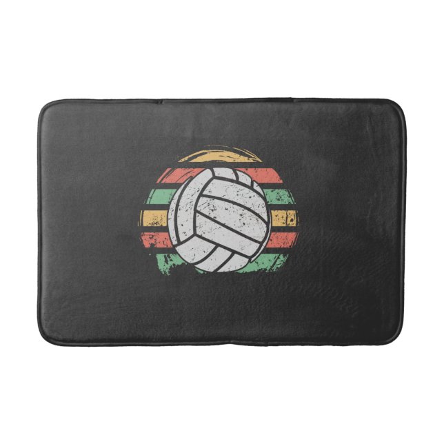 Retro Vintage Volleyboll Badrumsmatta (Framsidan)
