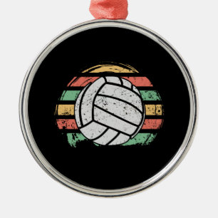 Retro Vintage Volleyboll Julgransprydnad Metall