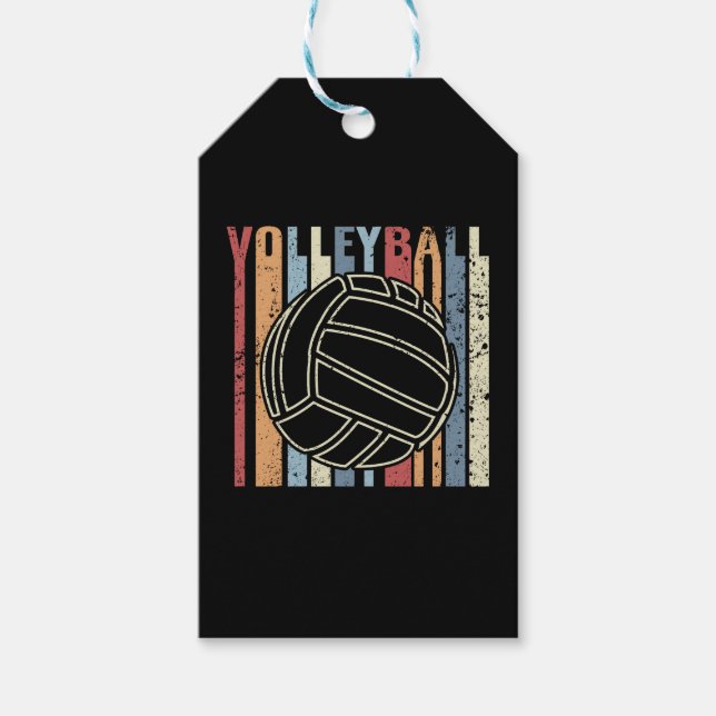Retro Vintage Volleyboll Presentetikett (Framsidan)