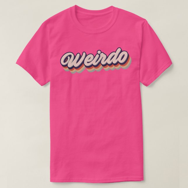 Retro Vintage Weirdo T Shirt (Design framsida)