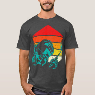 Retro Vintage Welding Helmet Silhouette Welder Gif T Shirt