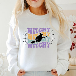 Retro Vintage Witchy Witch Halloween Sweatshirt T Shirt