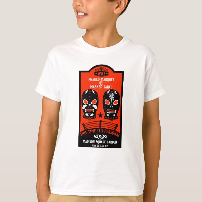 Retro Vintage Wrestling Poster T Shirt (Framsida)