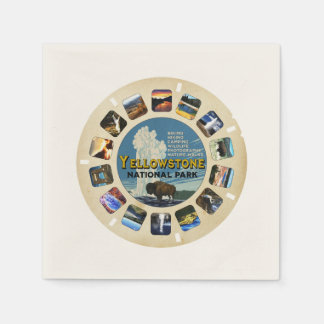 Retro Vintage Yellowstone nationalpark Souvenir Pappersservett