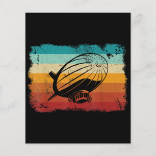 Retro Vintage Zeppelin Dirisible Airship Zepplin L