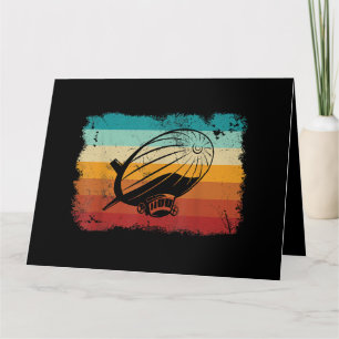 Retro Vintage Zeppelin Dirisible Airship Zepplin L Kort