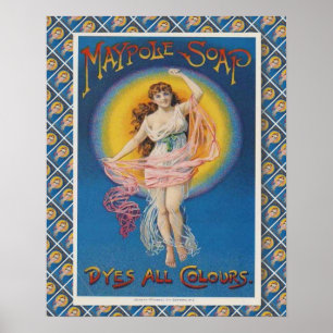 Retro vintageadvertizing, majstångtvål, poster