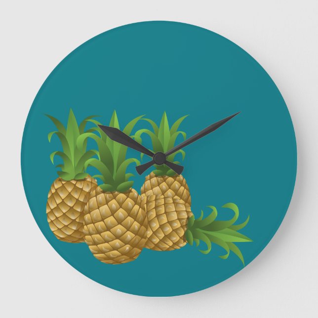 Retro vintageananas för kricka stor klocka (Framsida)