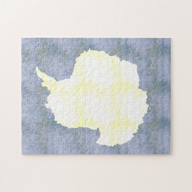 Retro vintageAntarktis flagga Pussel (Horisontell)