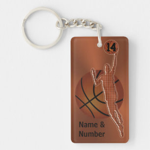 Retro vintagebasketKeychains personlig