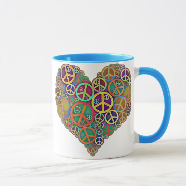 Retro vintagefredhjärta mugg (Höger)