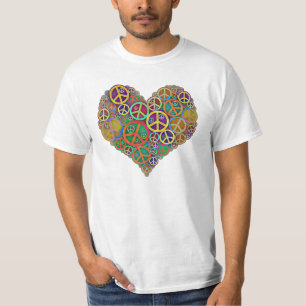 Retro vintagefredhjärta tee