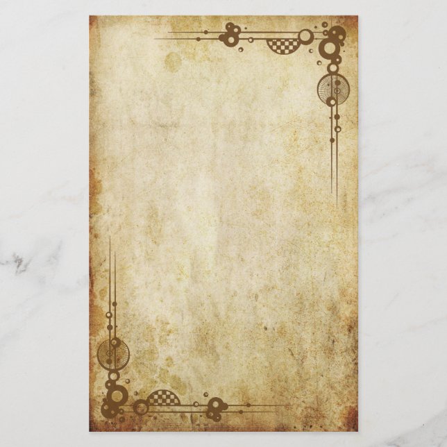 Retro vintagegränser - brevpapper (Framsida)