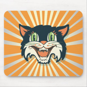 Retro vintageHalloween katt Musmatta