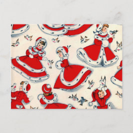 Retro vintagejul helg vykort