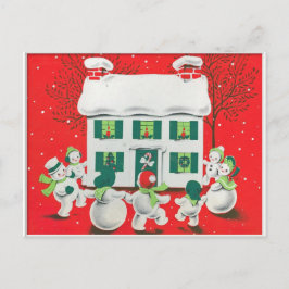 Retro vintagejulkort helg vykort